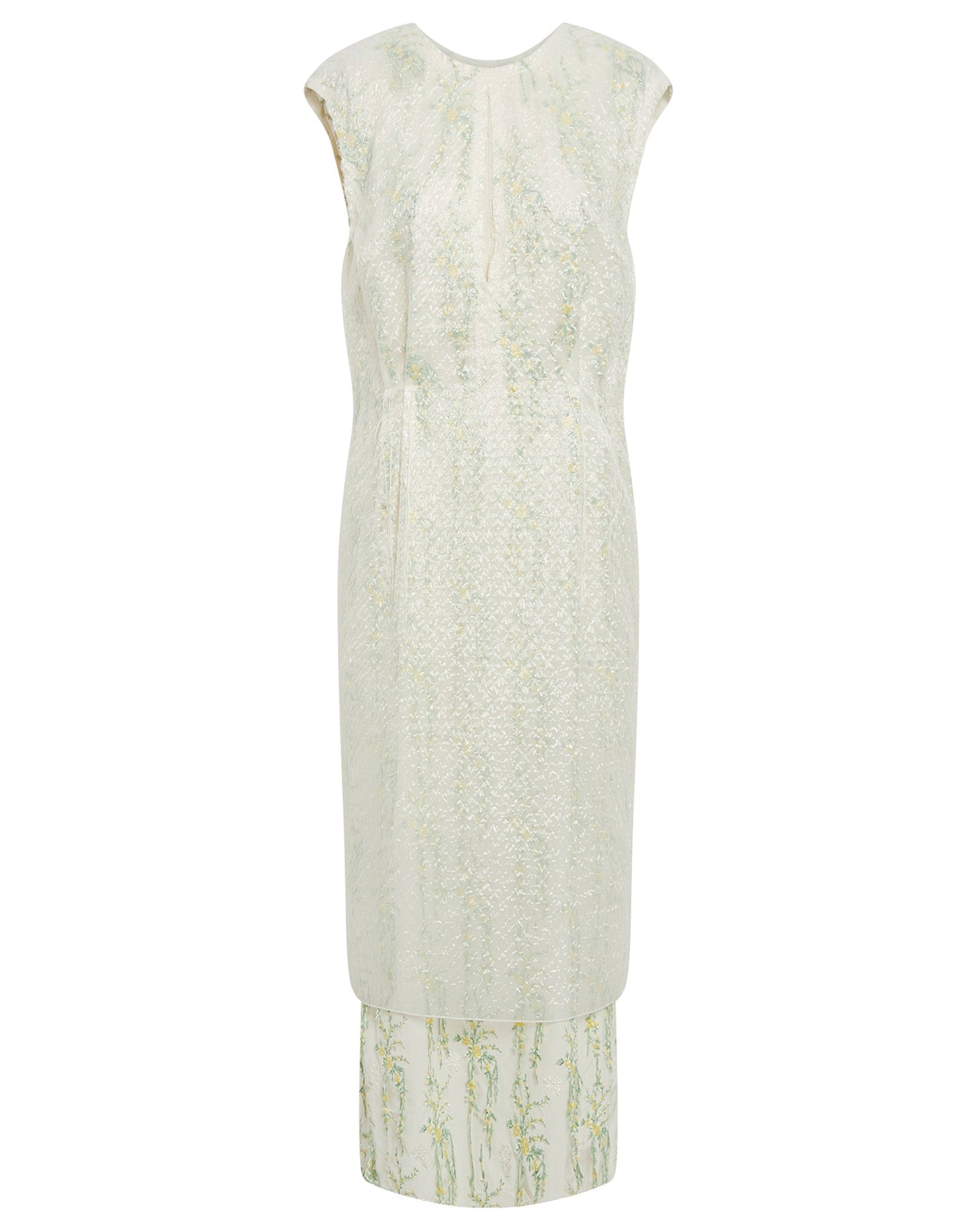 Robe midi à col en V au dos - Transparent