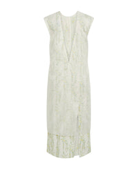 Robe midi à col en V au dos - Transparent