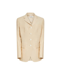 Veste ceinturée à boutons - Beige Clair