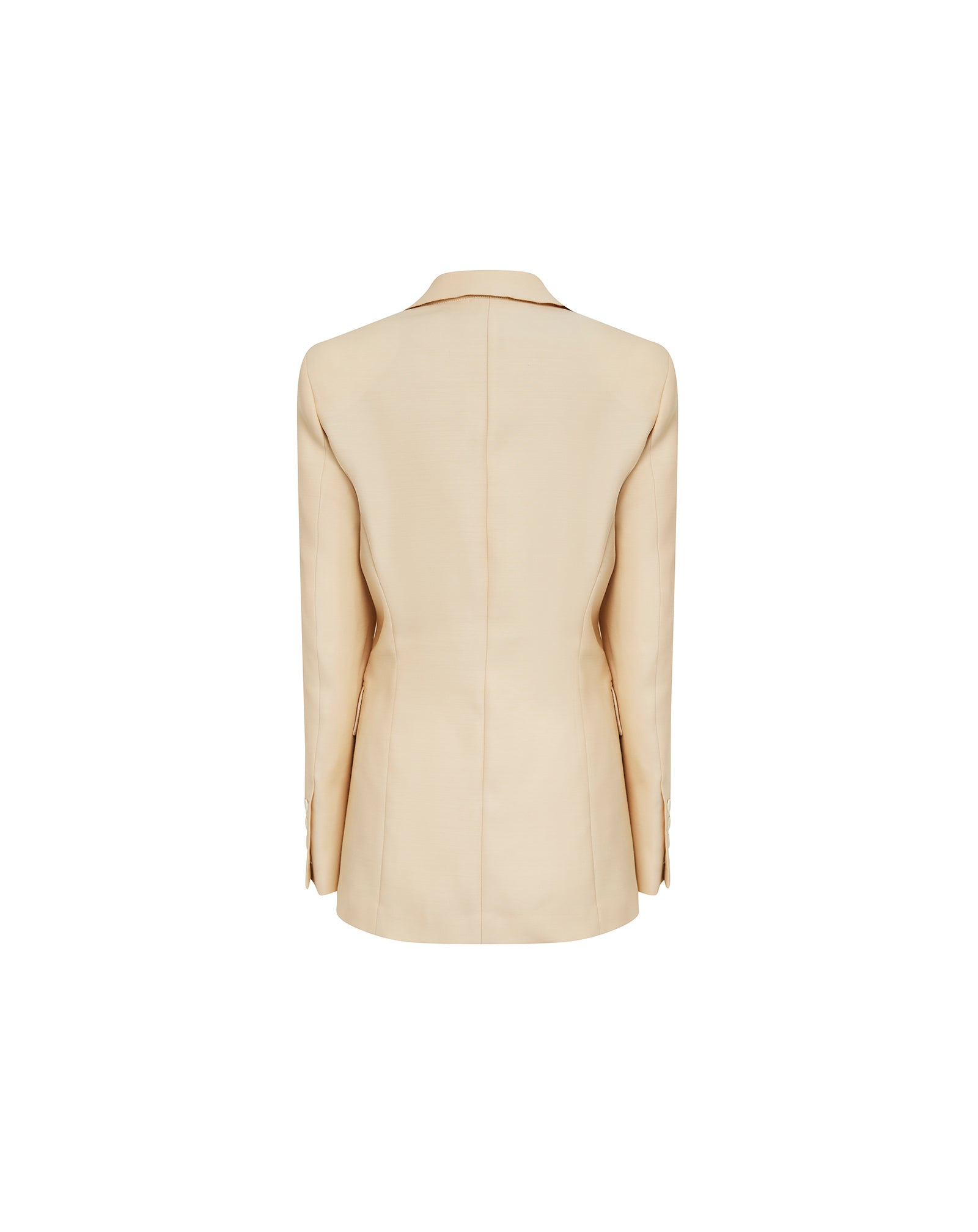 Veste ceinturée à boutons - Beige Clair