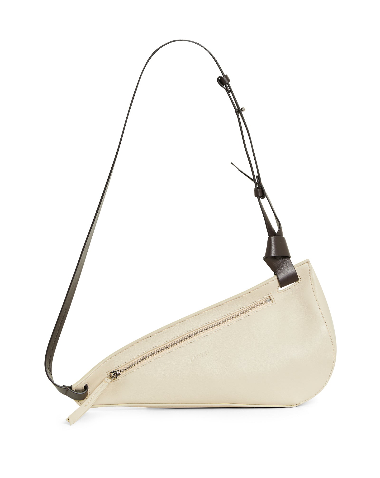 Sac Bumb hobo tie en cuir - Platre & Cacao