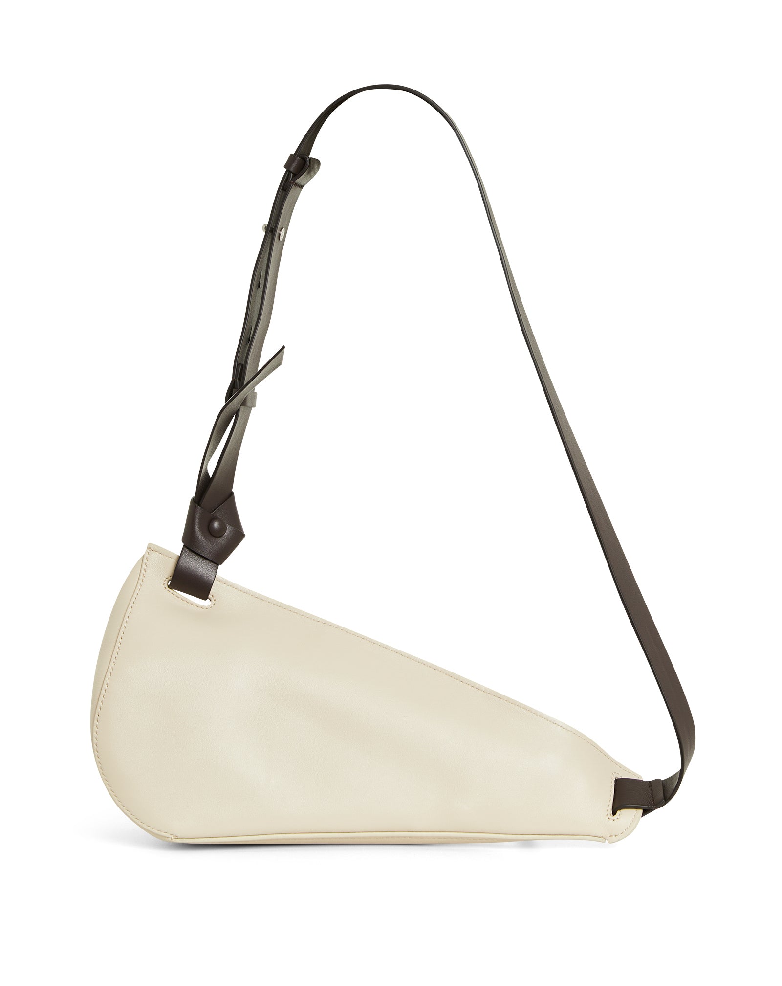 Sac Bumb hobo tie en cuir - Platre & Cacao