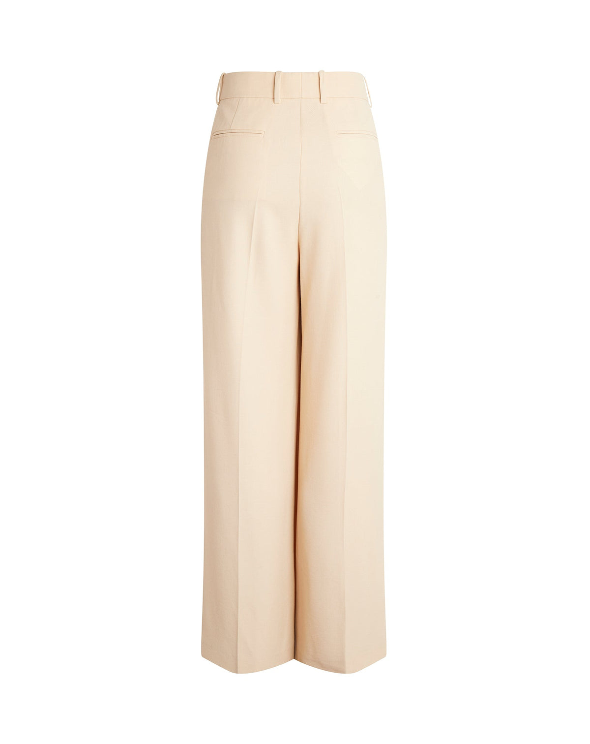 Pantalon sur mesure à jambes larges en laine - Sable