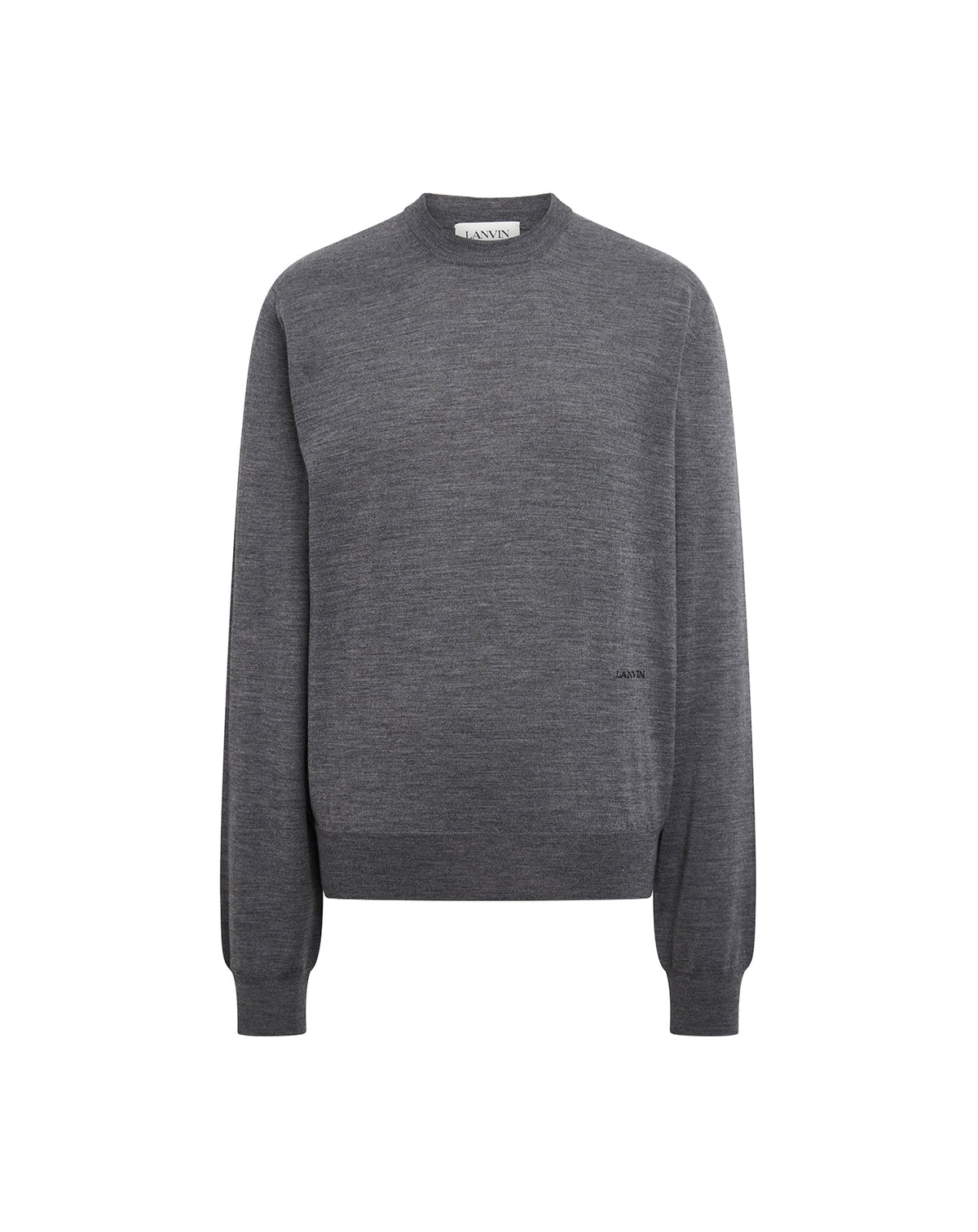 Merinos crew neck - Gris fonce chine