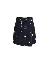 Jupe en denim courte - Bleu Marine