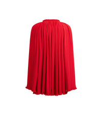 Long sleeve pleated blouse open neck - Flamme