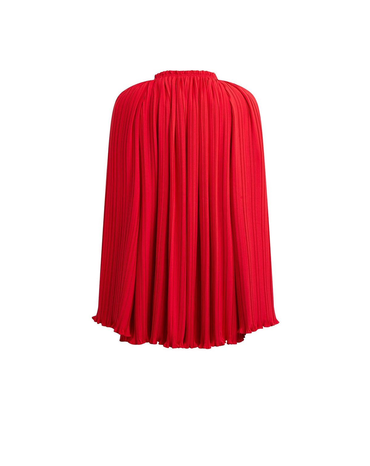 Long sleeve pleated blouse open neck - Flamme