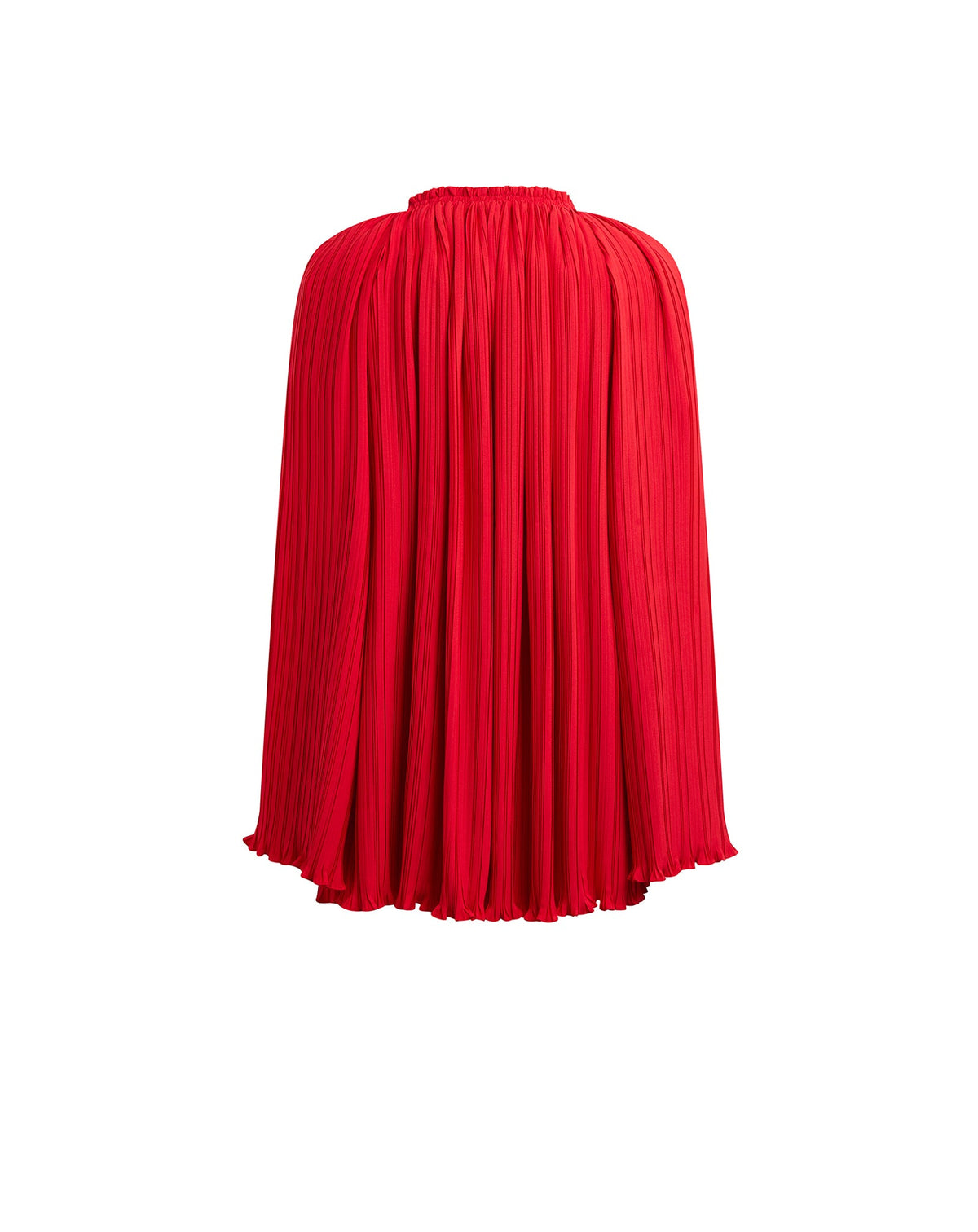 Long sleeve pleated blouse open neck - Flamme