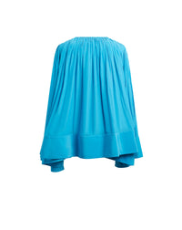 ZZNO STOCK PISCINE LONG SLEEVE BLOUSE OPEN NECK