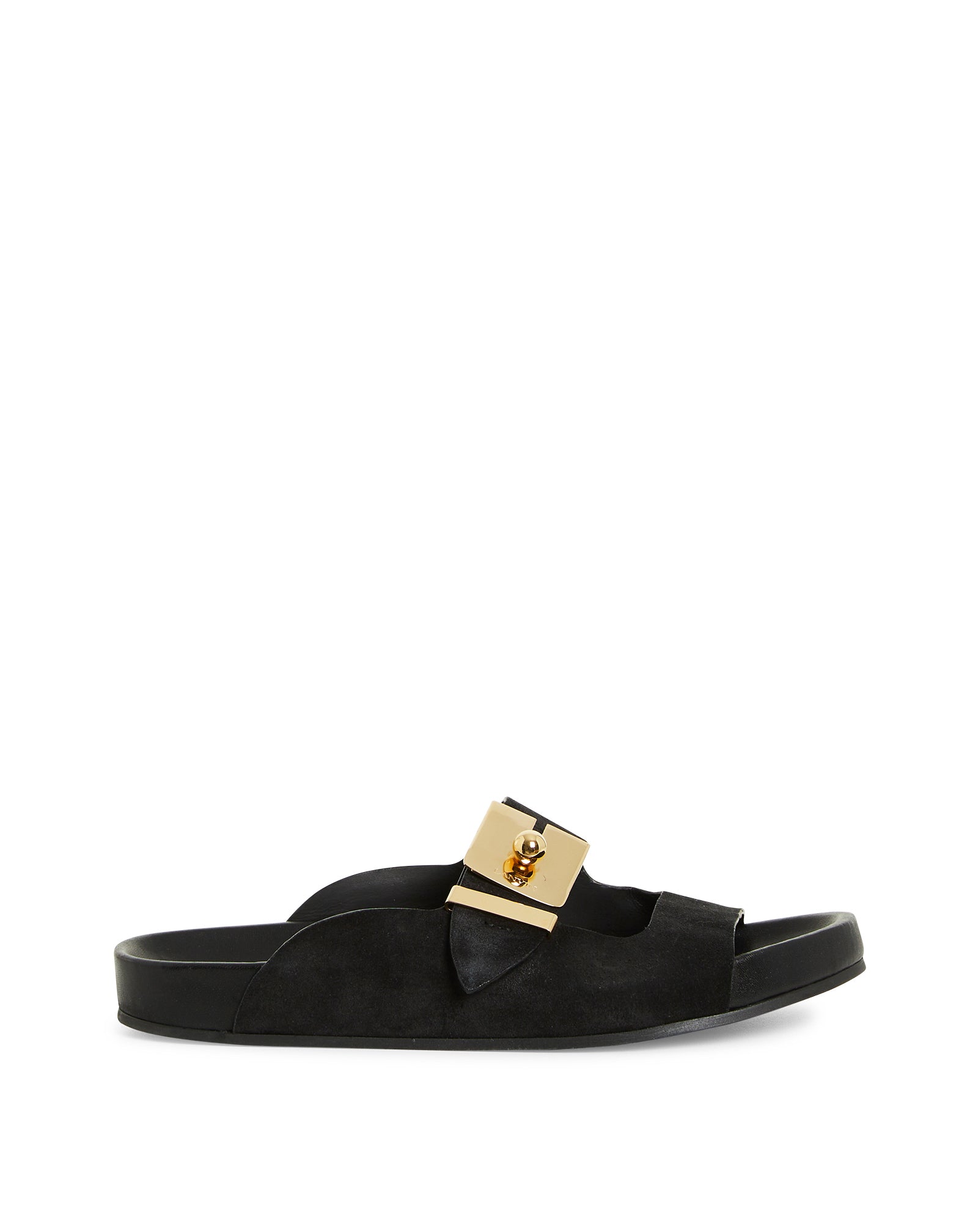 Sandales avec boucle en cuir - Noir