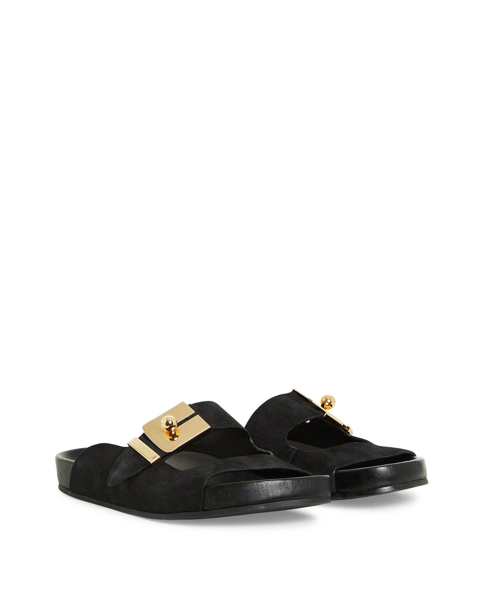 Sandales avec boucle en cuir - Noir