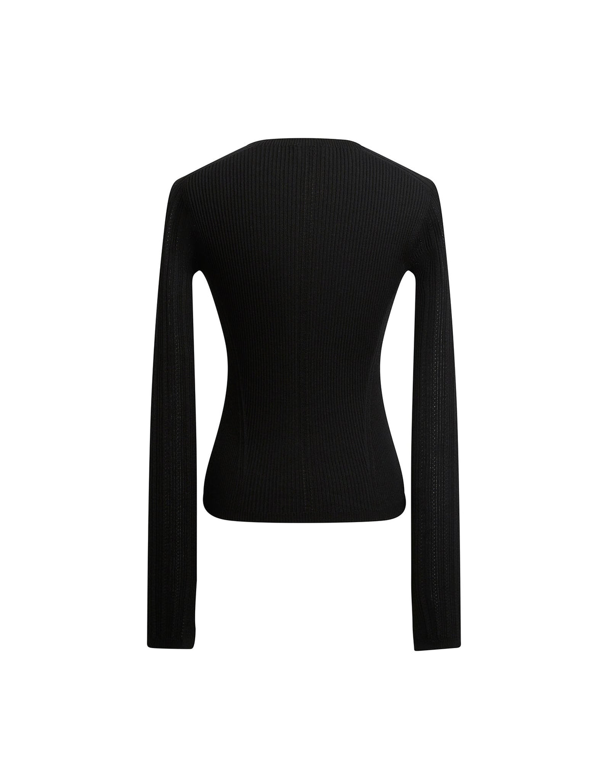 ZZNO STOCK NOIR TOP MANCHES LONGUES COL ROND
