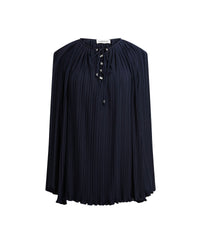Blouse manches longues à col ouvert - Encre japonaise