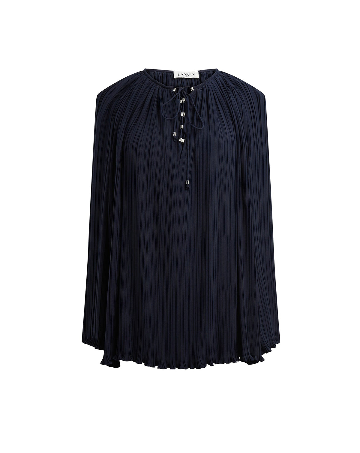 Blouse manches longues à col ouvert - Encre japonaise