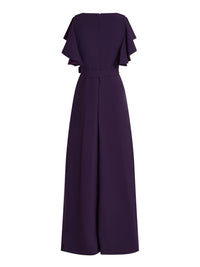 Long ruffled dress - Purple