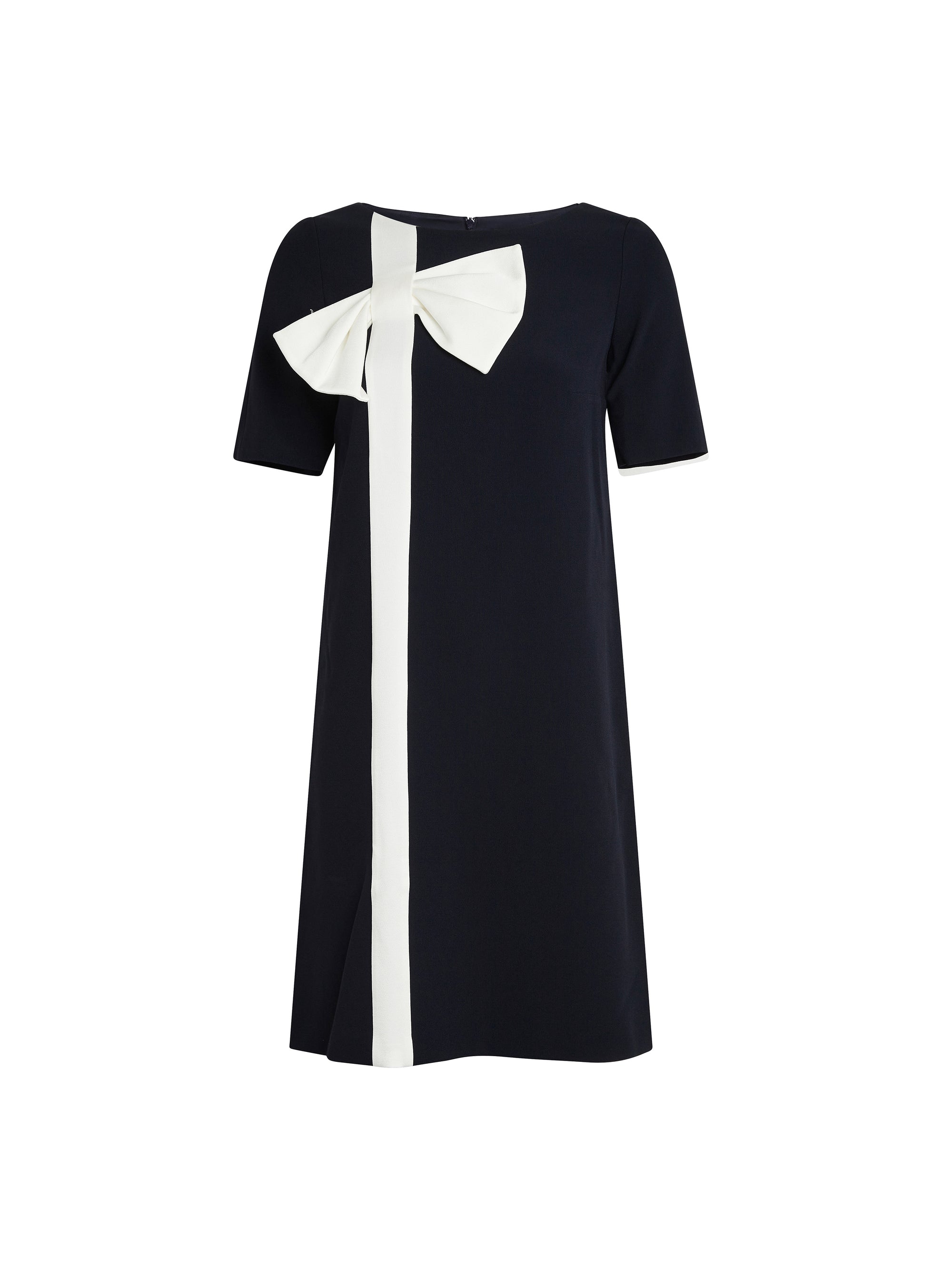 ZZSHOOTING MARINE / BLANC CASSE ROBE MC
