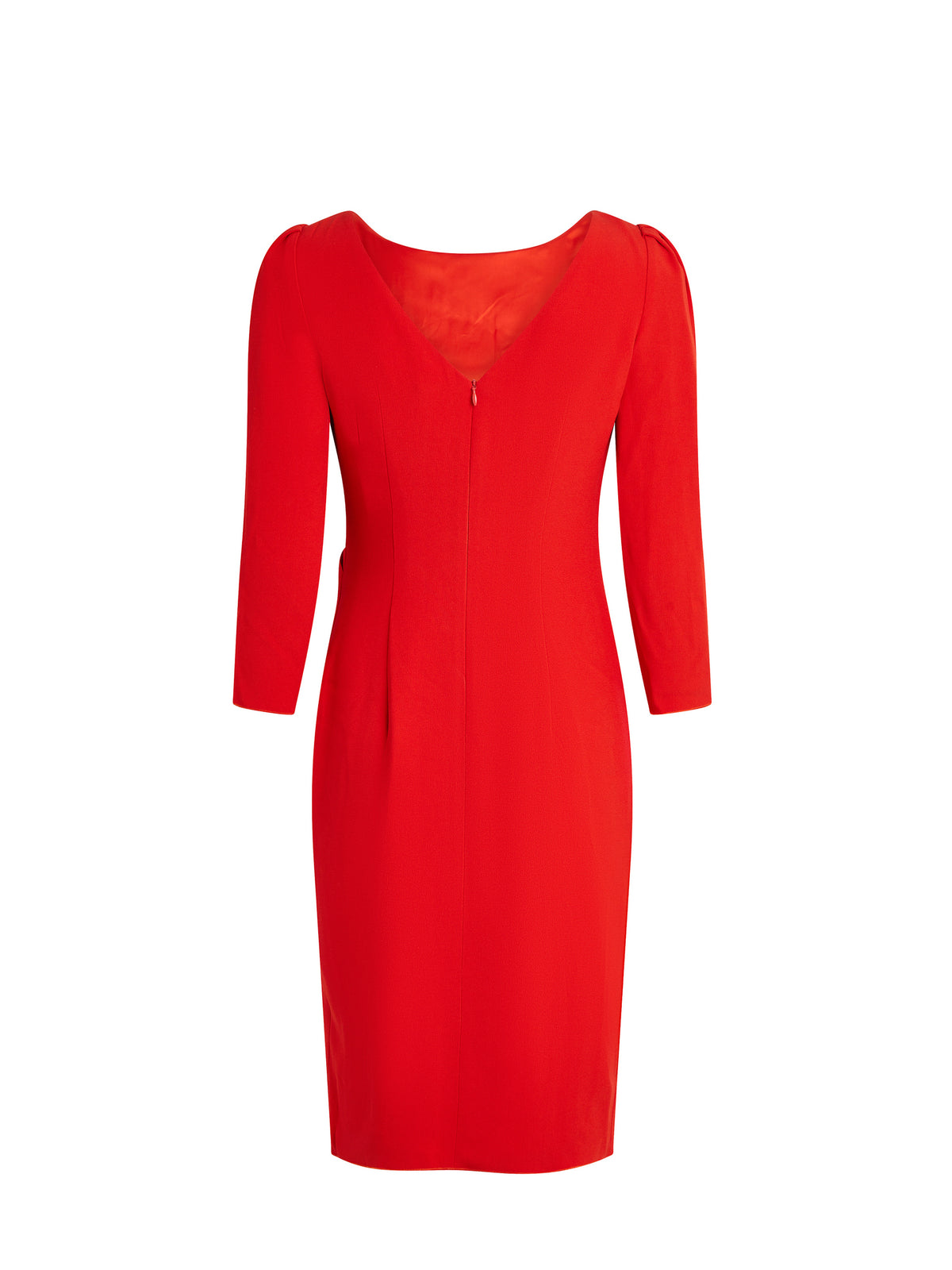 Mid-length-sleeved dress - Orange