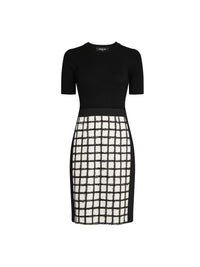 ZZSHOOTING NOIR / IVOIRE ROBE BIMATIERE