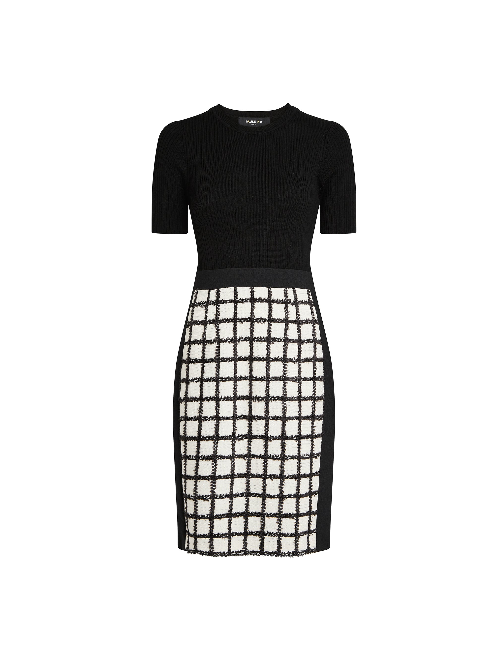 ZZSHOOTING NOIR / IVOIRE ROBE BIMATIERE