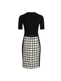 ZZSHOOTING NOIR / IVOIRE ROBE BIMATIERE