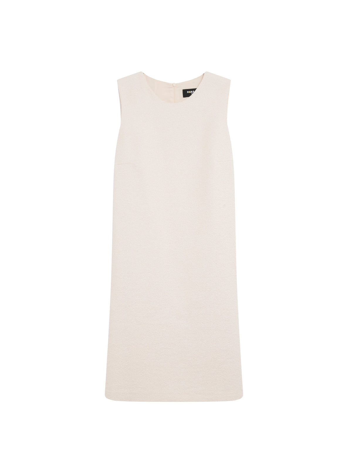 Short gathered-waist dress in linen blend - Dragée