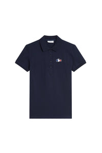 Polo boutonné avec logo - Marine