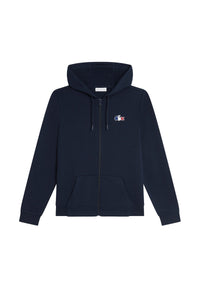 Sweat à capuche zippé - Marine