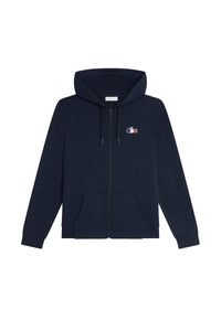 Sweat à capuche zippé - Marine