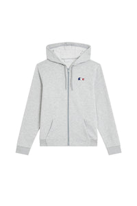 Sweat à capuche zippé - Argent Chiné