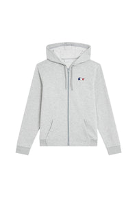 Sweat à capuche zippé - Argent Chiné