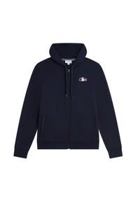 Sweat à capuche zippé - Marine