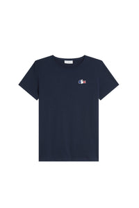 T-shirt avec logo tricolore - Marine