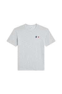 T-shirt avec logo tricolore - Argent Chiné