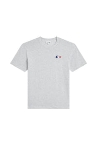 T-shirt avec logo tricolore - Argent Chiné