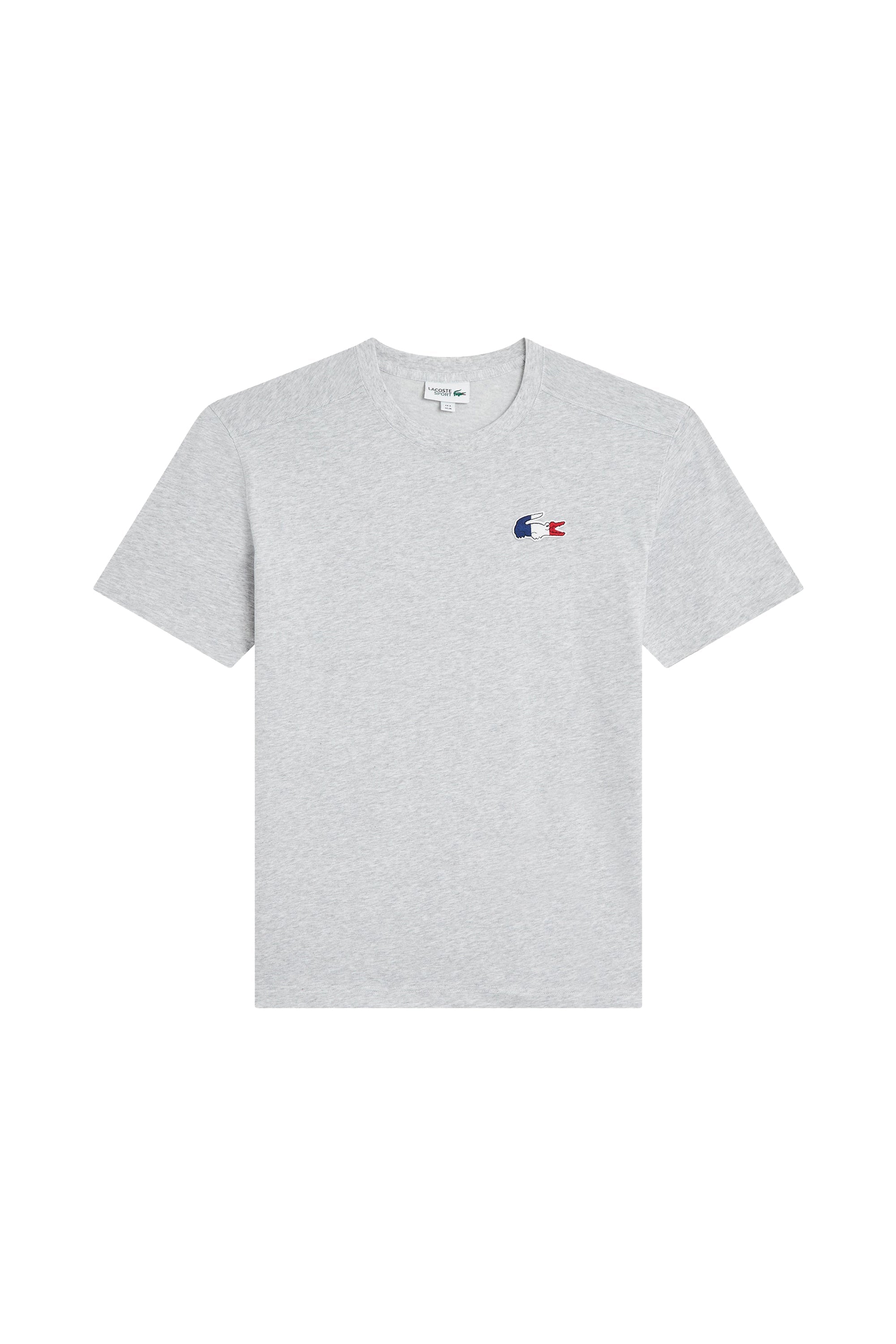 T-shirt avec logo tricolore - Argent Chiné