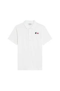 Polo boutonné avec logo - Blanc