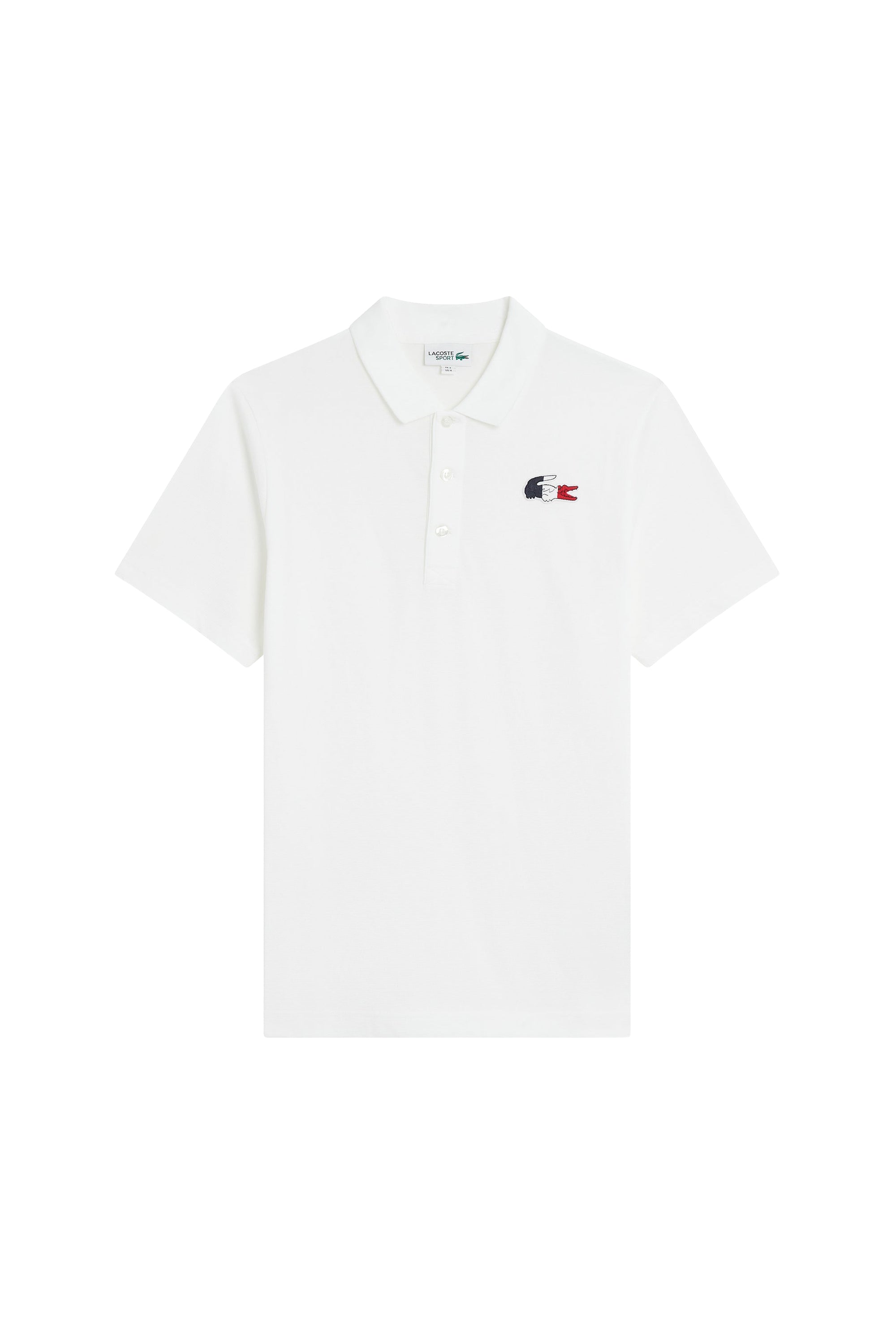 Polo boutonné avec logo - Blanc