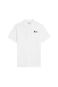 Polo boutonné avec logo - Blanc