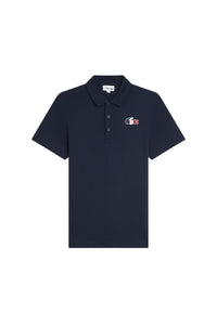 Polo boutonné avec logo - Marine