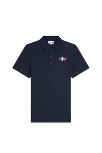 Polo boutonné avec logo - Marine