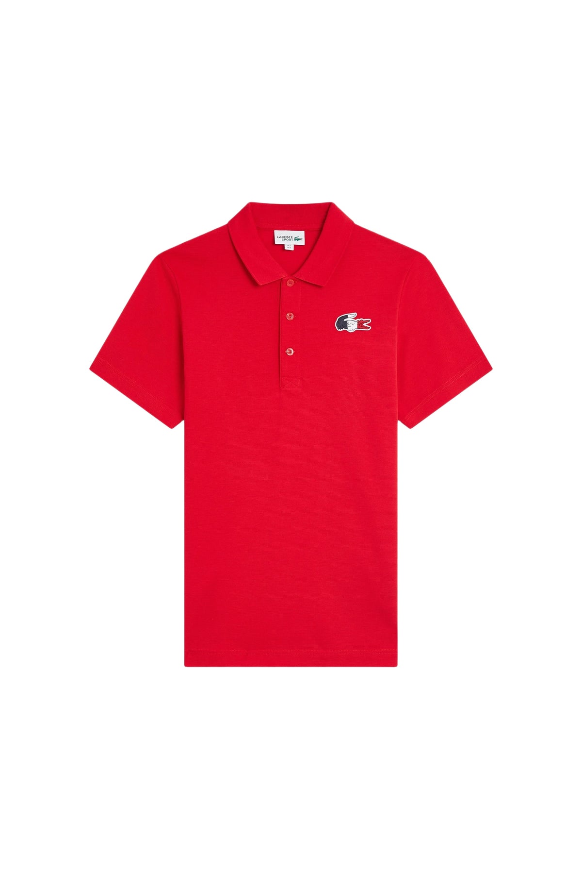 Polo boutonné avec logo - Rouge