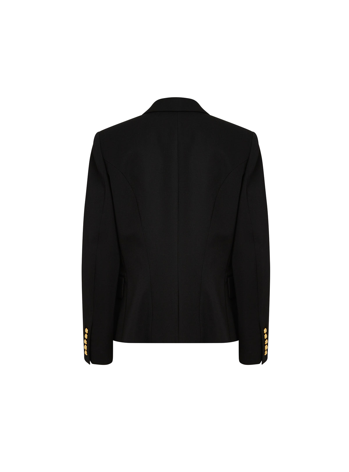 Veste à simple boutonnage en laine - Noir