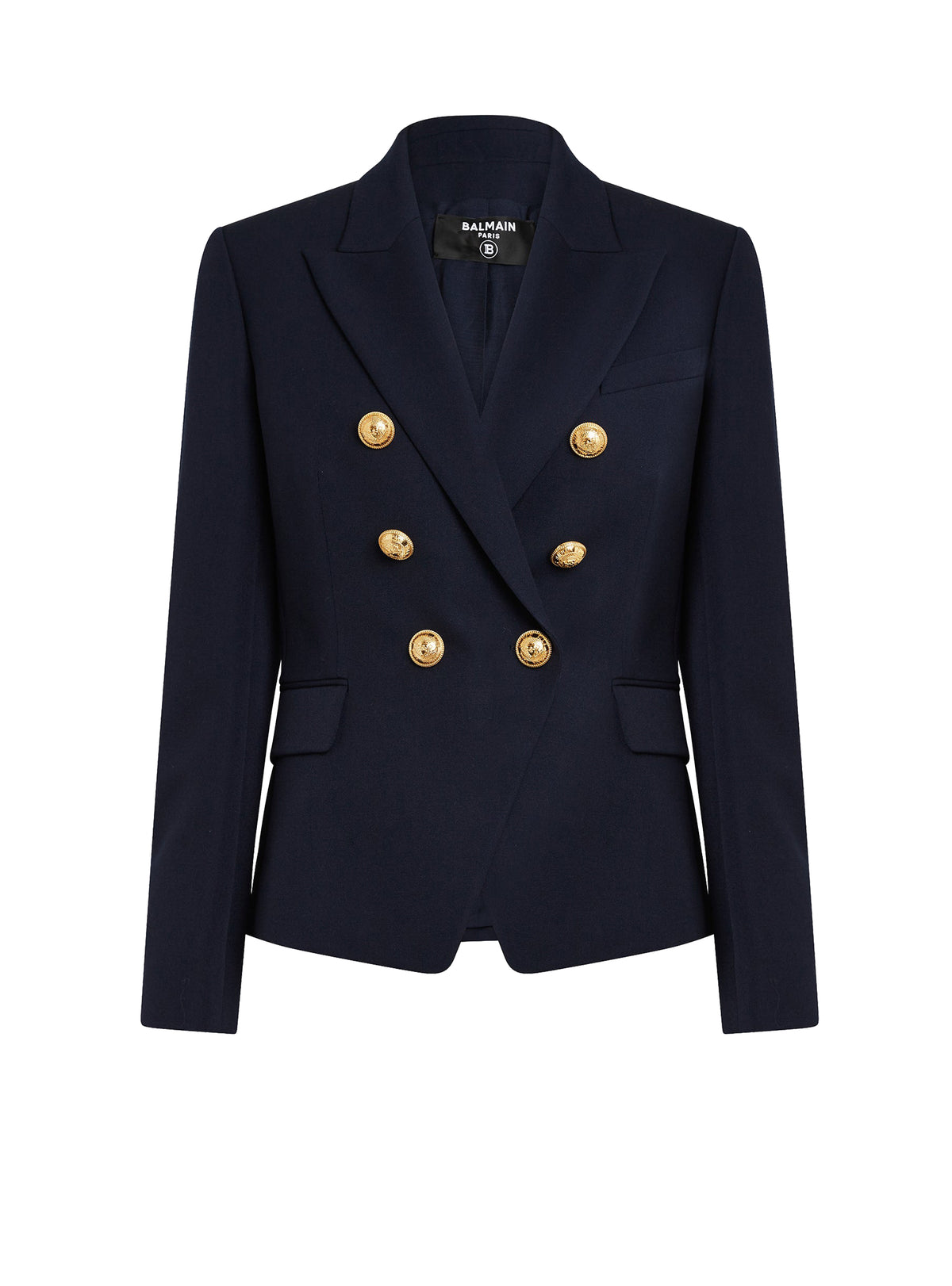 Veste à double boutonnage en laine - Marine