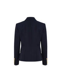 Veste à double boutonnage en laine - Marine