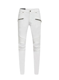 Pantalon slim en denim - Blanc