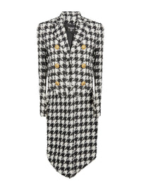 Veste boutonnée en tweed - Blanc & Noir