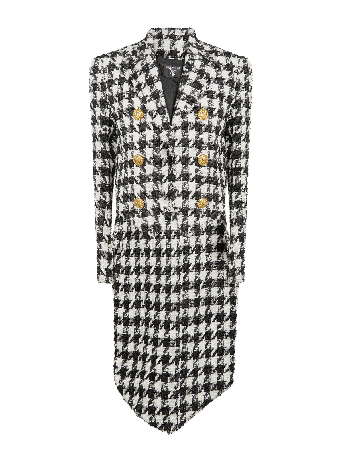 Veste boutonnée en tweed - Blanc & Noir
