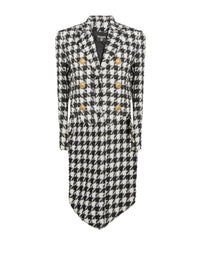 Veste boutonnée en tweed - Blanc & Noir