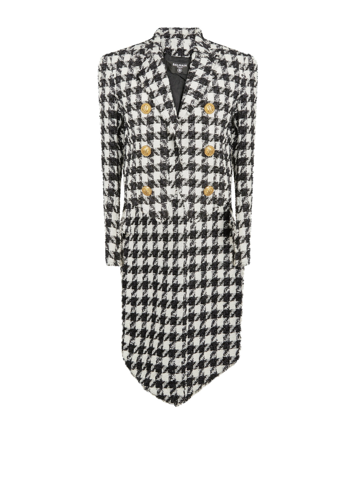 Veste boutonnée en tweed - Blanc & Noir