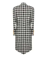 Veste boutonnée en tweed - Blanc & Noir